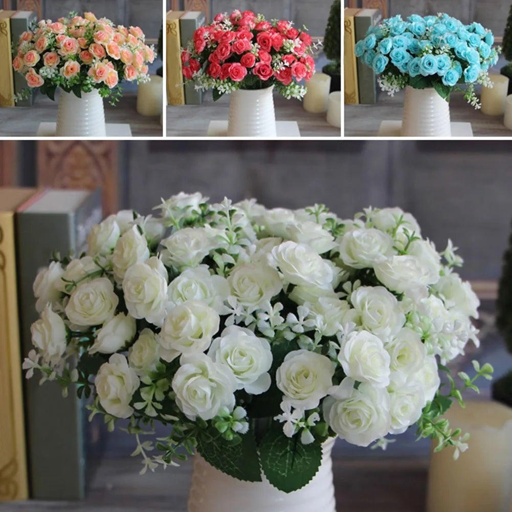 15Heads Artificial Rose Flower Bouquet