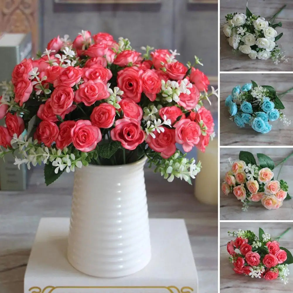 15Heads Artificial Rose Flower Bouquet