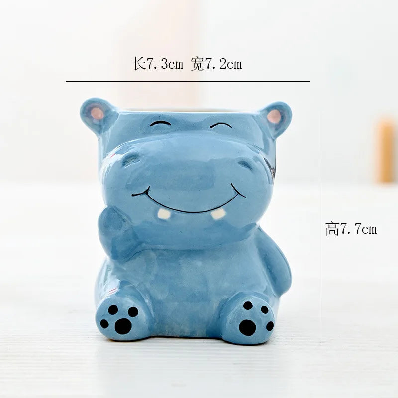 Cartoon Theme Tiny Ceramic Flower Pot