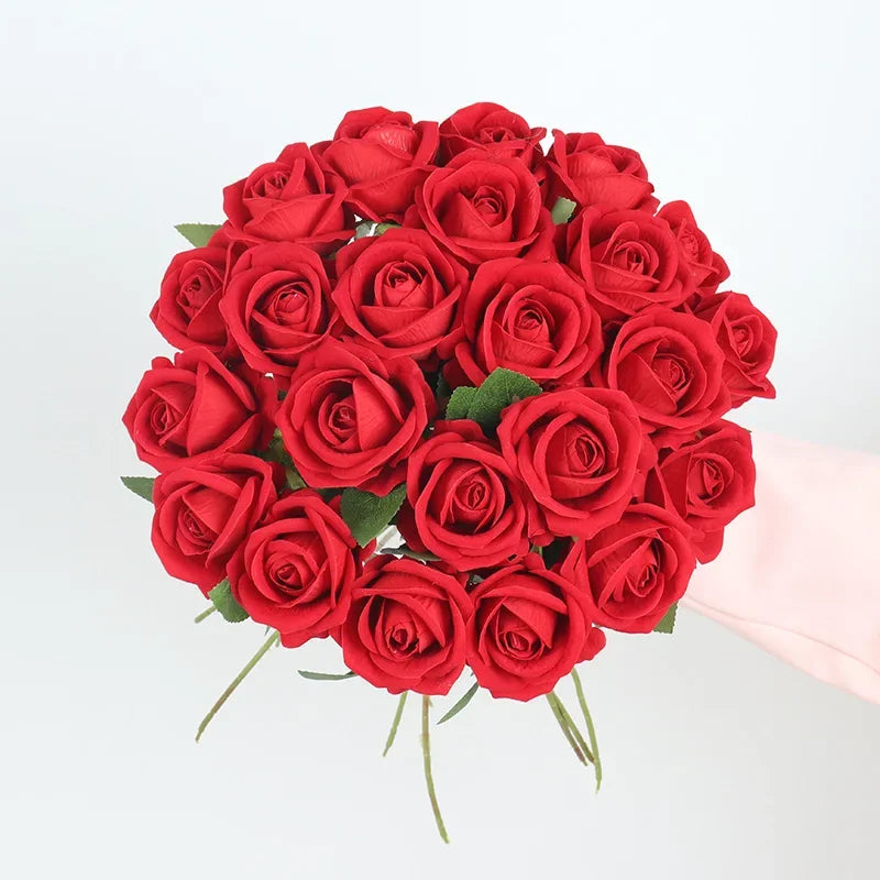 5Pcs Artificial Flowers Bouquet Silk- Rose Flower