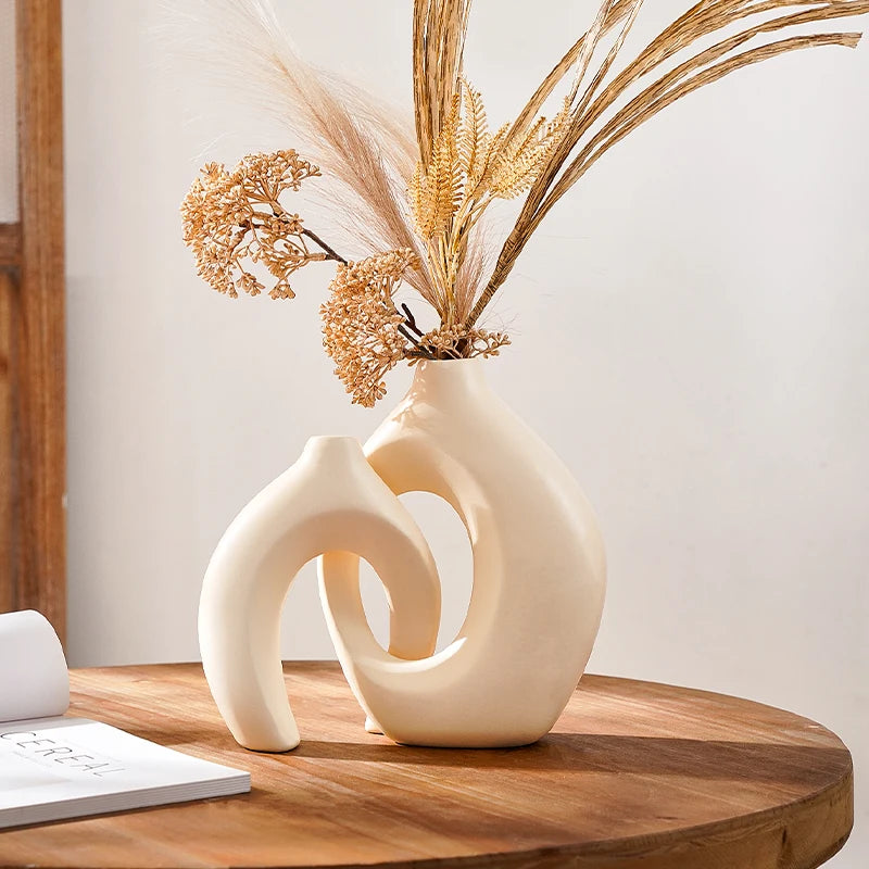 2PCS Set Creative Couple Series Home Decoration Vase