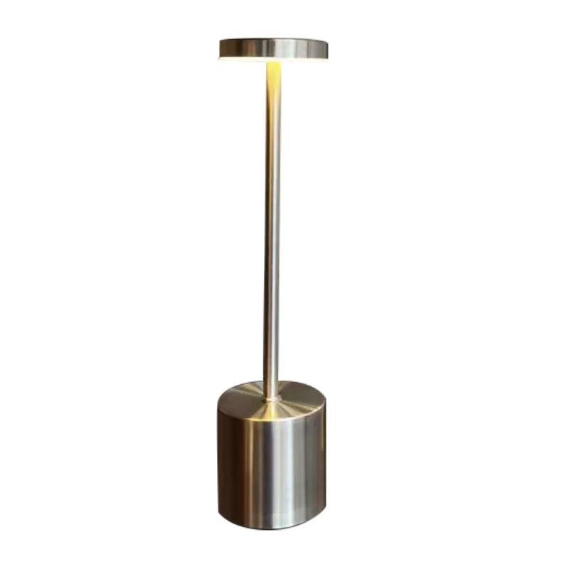 Metallic Touch Type Rechargeable Table Lamp