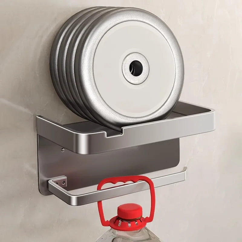 Wall Mounted Aluminum Toilet Paper Holder with Shelf for Phone