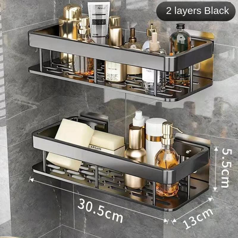 Luxury Bathroom Aluminum Shelves