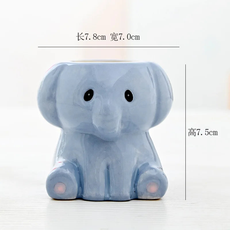 Cartoon Theme Tiny Ceramic Flower Pot