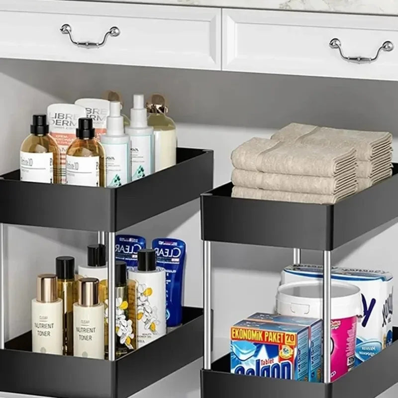 2 Tier Under Kitchen Sink Multipurpose Storage Organizer