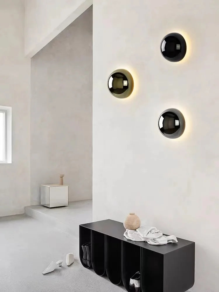 Minimalist plated silver luxurious wall lamp