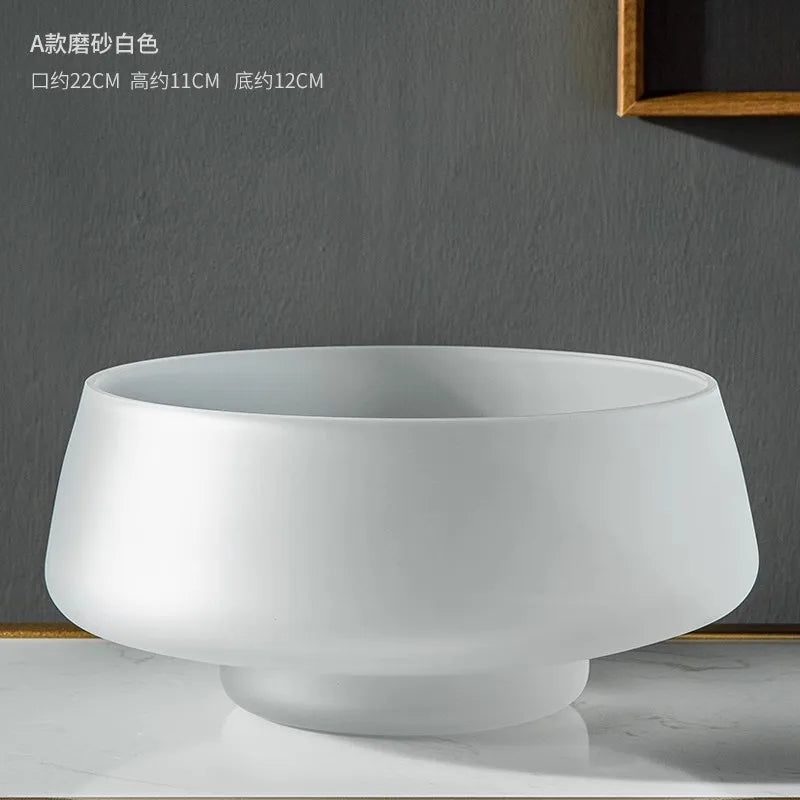 Nordic Light Luxury Frosted Glass Vase