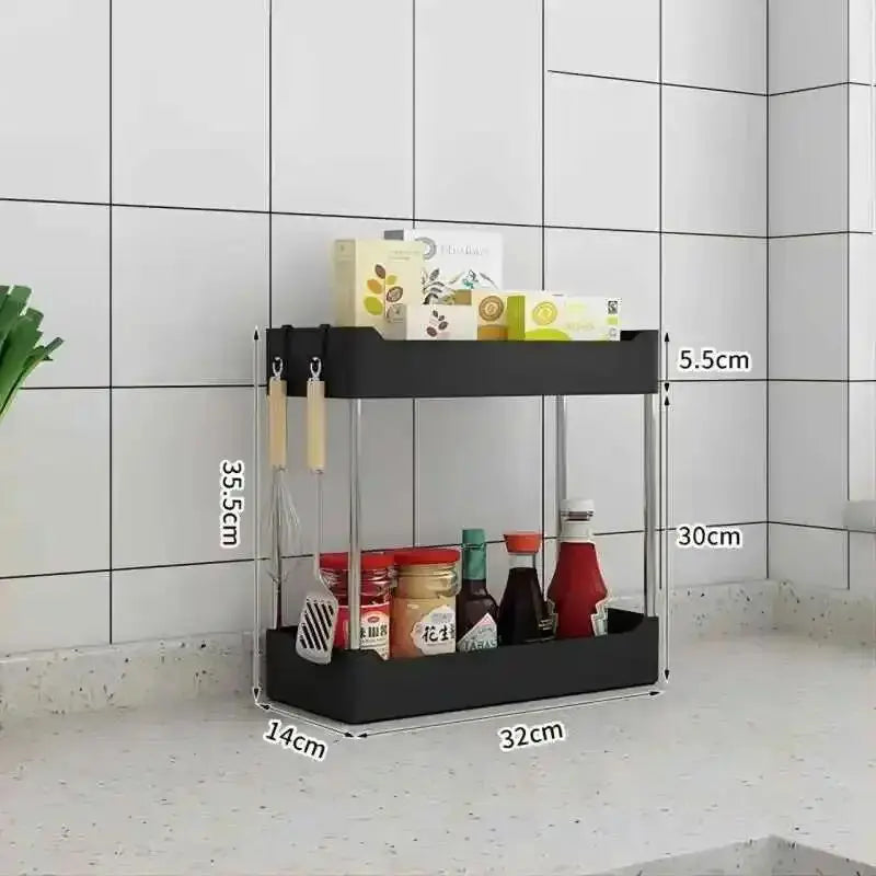 2 Tier Under Kitchen Sink Multipurpose Storage Organizer