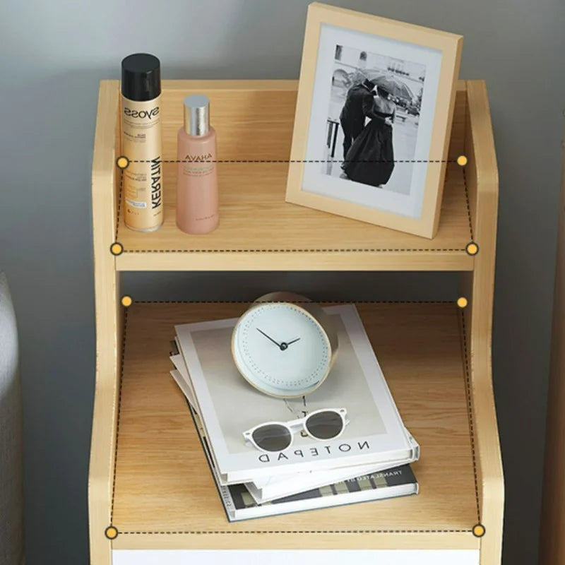 Wooden Mini Bedside Table with Drawer