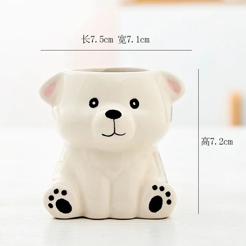 Cartoon Theme Tiny Ceramic Flower Pot