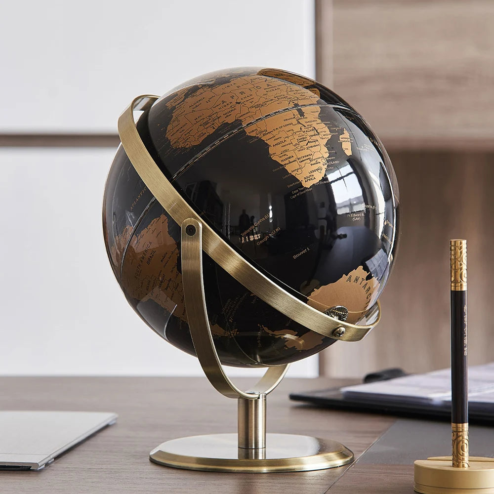 Desk mounted Globe for kid's study or office decor.
