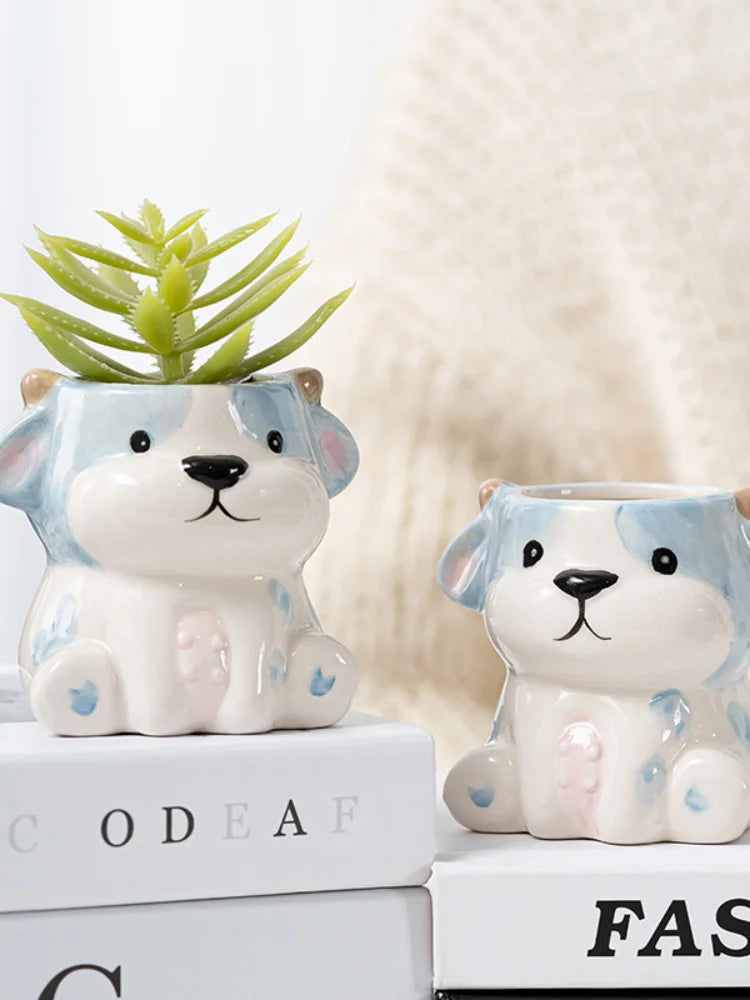 Cartoon Theme Tiny Ceramic Flower Pot
