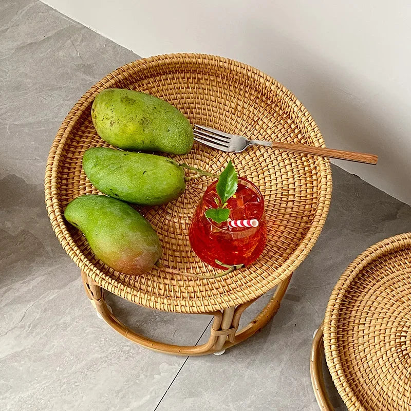 Creative Handmade Rattan Weaved Tea Table