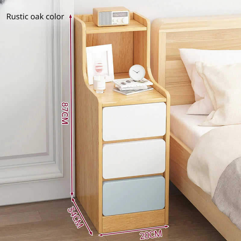 Wooden Mini Bedside Table with Drawer