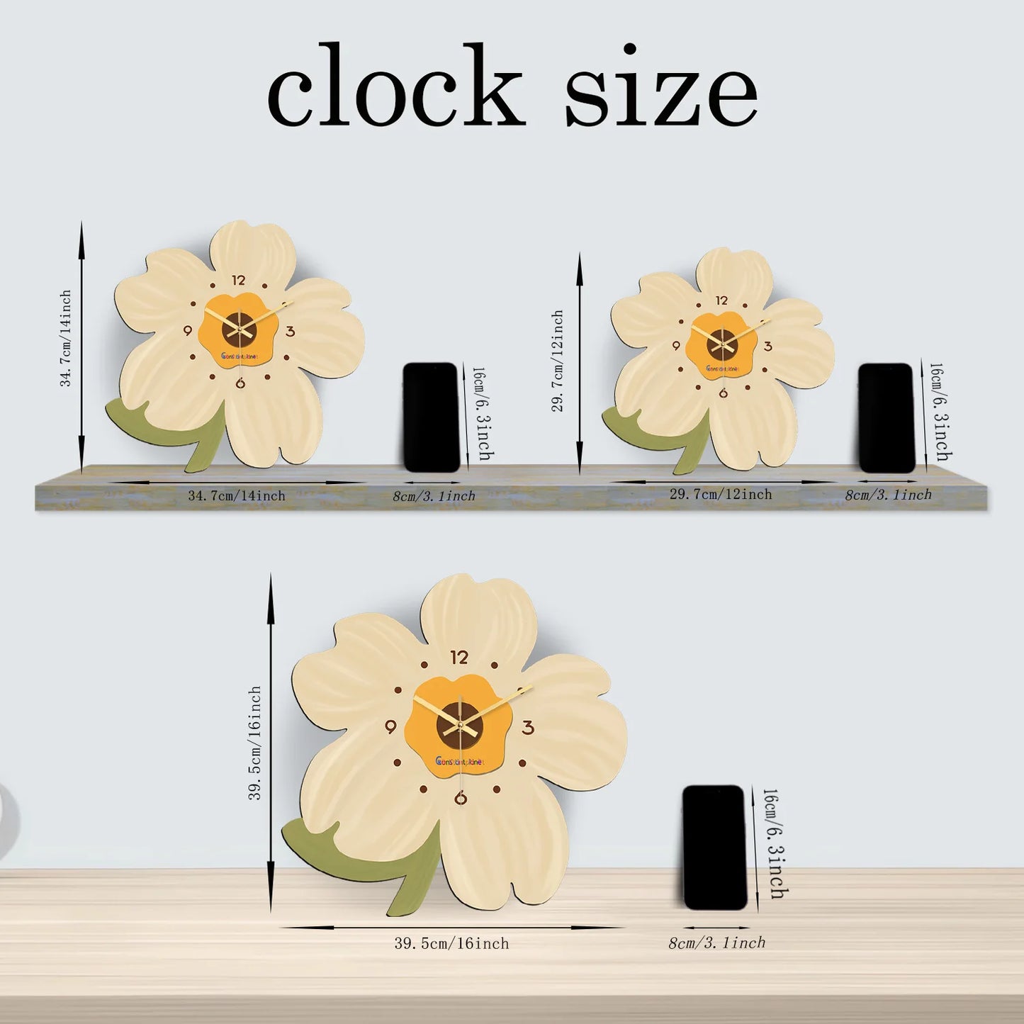 Modern Creative Flower Style Wall Clock