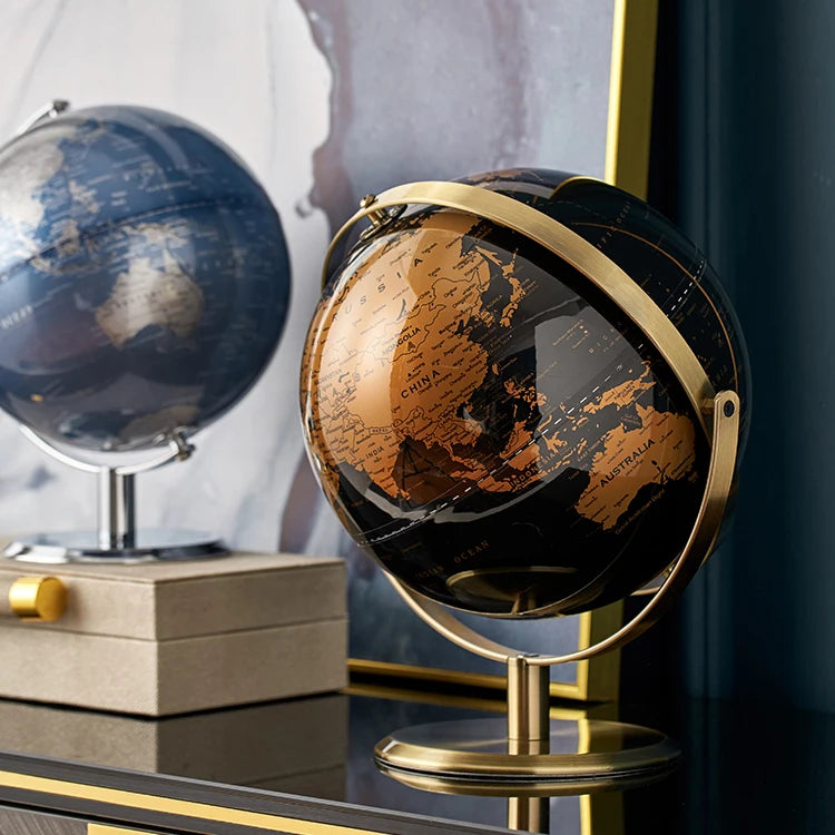 Desk mounted Globe for kid's study or office decor.