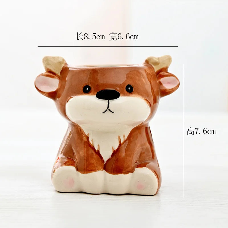 Cartoon Theme Tiny Ceramic Flower Pot