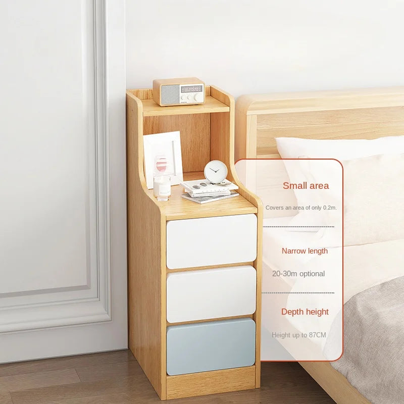 Wooden Mini Bedside Table with Drawer