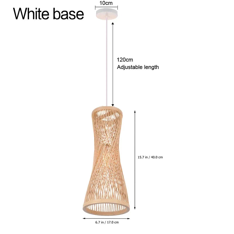 Japanese Bamboo Rattan Woven Ceiling Hanging Light