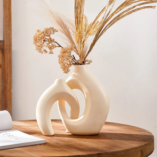 2PCS Set Creative Couple Series Home Decoration Vase