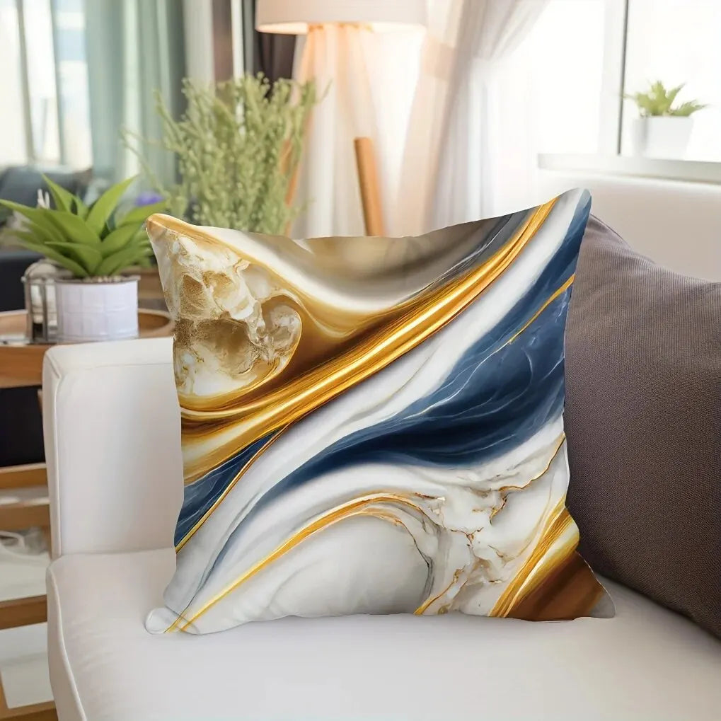 Marble Textured Throw Pillow Cover- 45cm x 45 cm