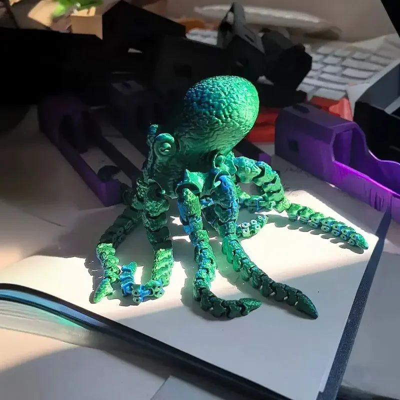 3D Printed Octopus Figurine with Flexible Joints