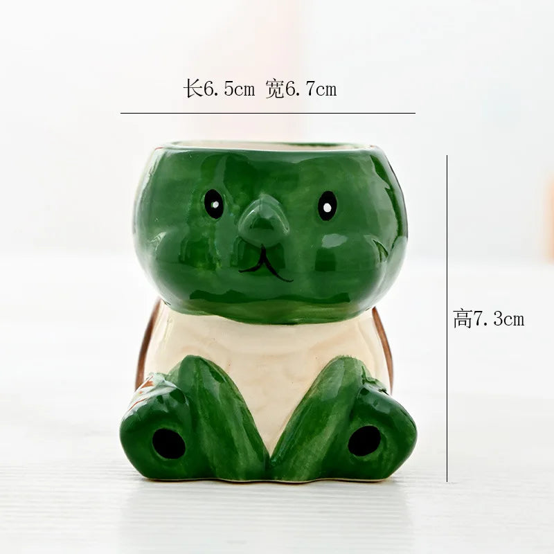 Cartoon Theme Tiny Ceramic Flower Pot