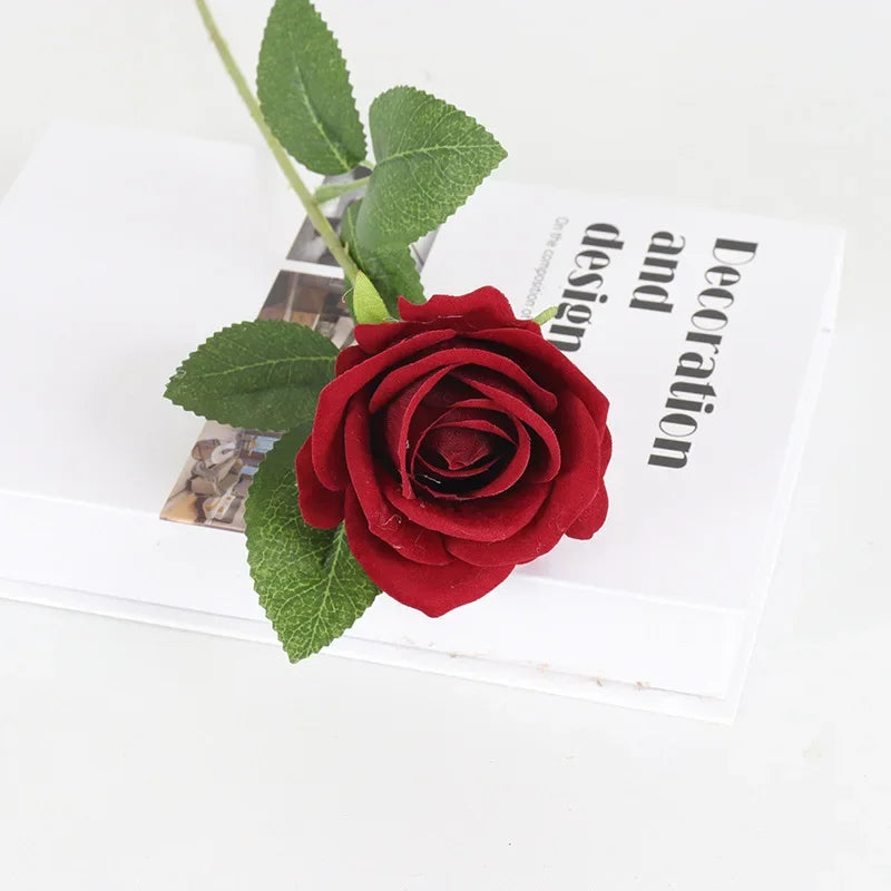 5Pcs Artificial Flowers Bouquet Silk- Rose Flower