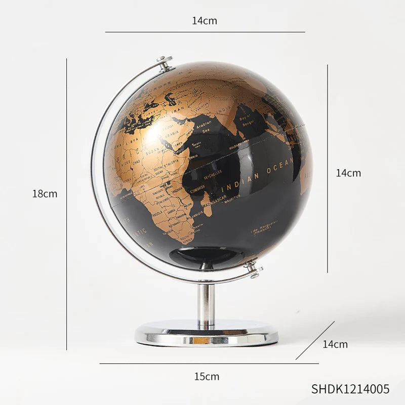 Desk mounted Globe for kid's study or office decor.