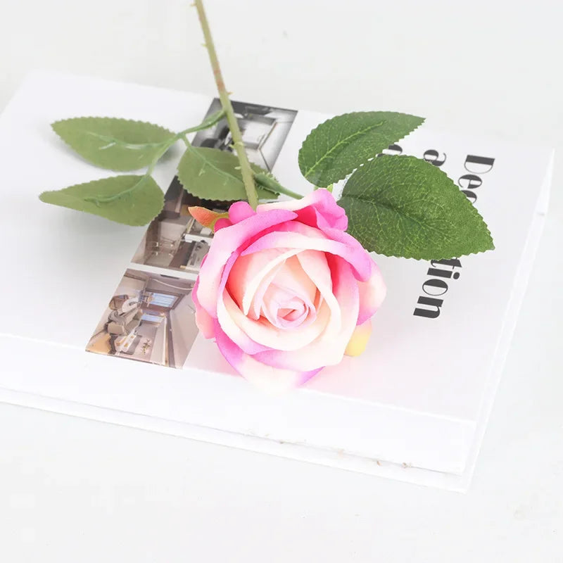 5Pcs Artificial Flowers Bouquet Silk- Rose Flower