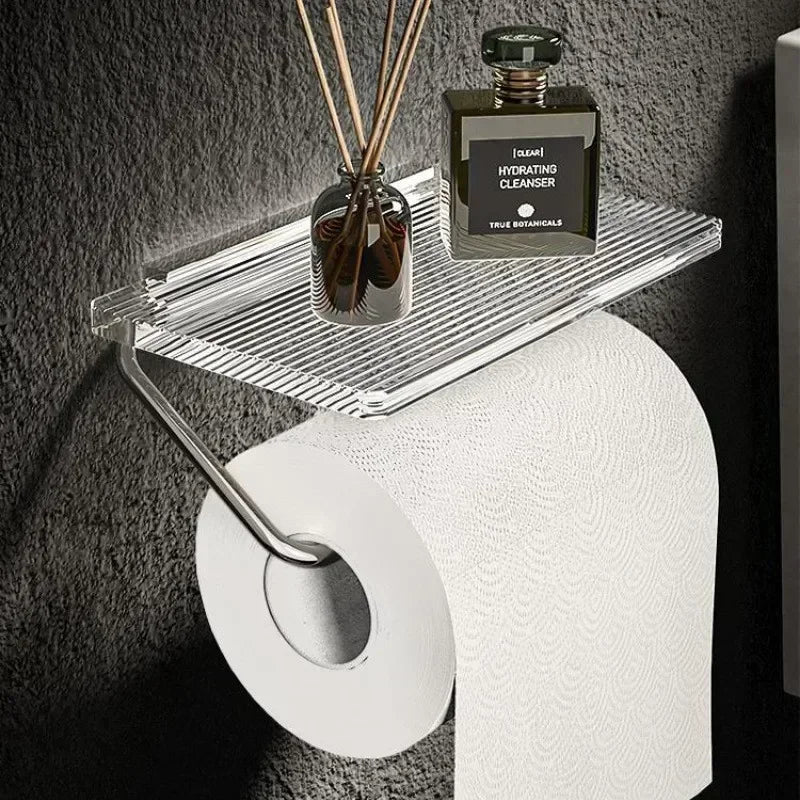 Luxury Gold Toilet Paper Holder with Shelf