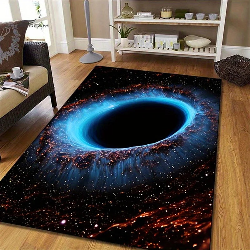 Cosmic Black Hole Style Floor Carpet