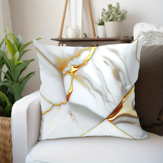 Marble Textured Throw Pillow Cover- 45cm x 45 cm