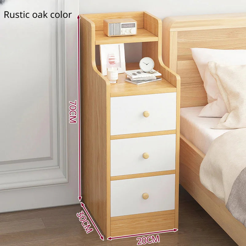 Wooden Mini Bedside Table with Drawer