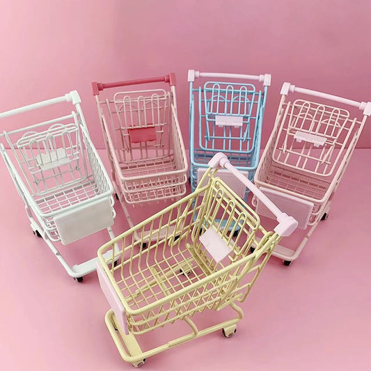 Colorful Tiny Shopping Cart Photo Props Trolley