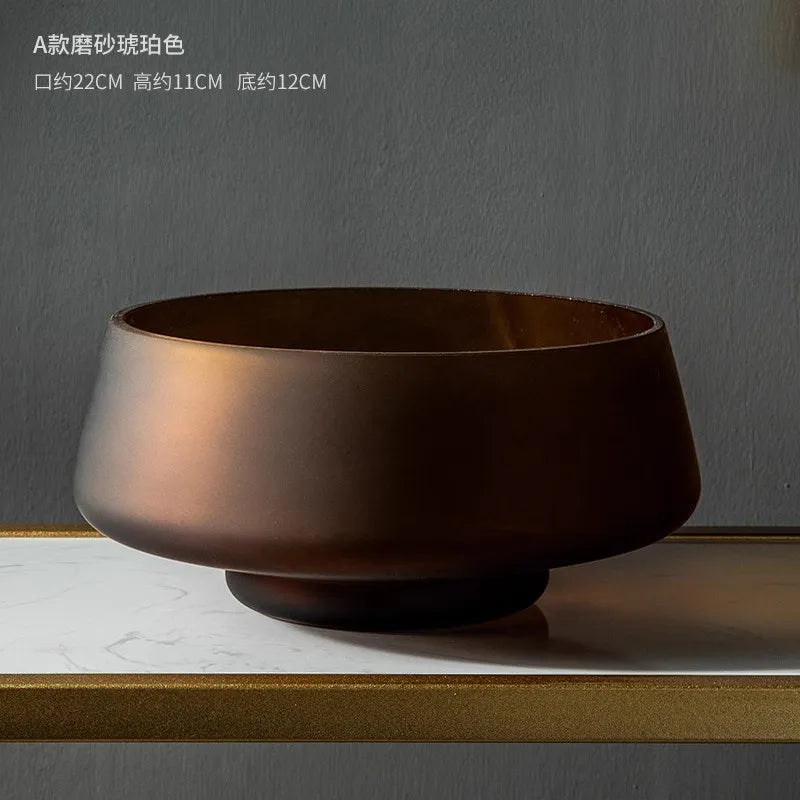 Nordic Light Luxury Frosted Glass Vase