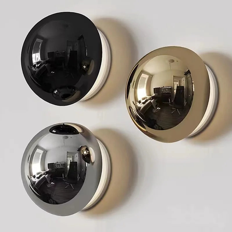 Minimalist plated silver luxurious wall lamp