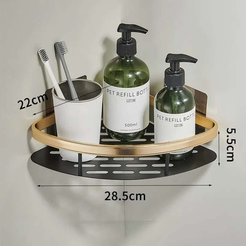 Luxury Bathroom Aluminum Shelves