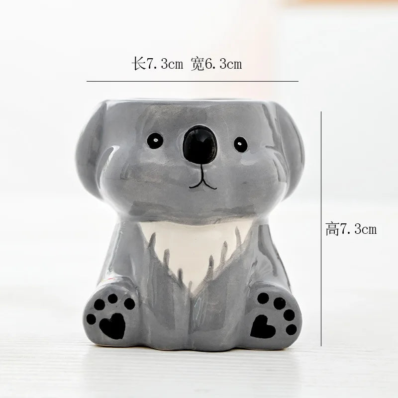 Cartoon Theme Tiny Ceramic Flower Pot