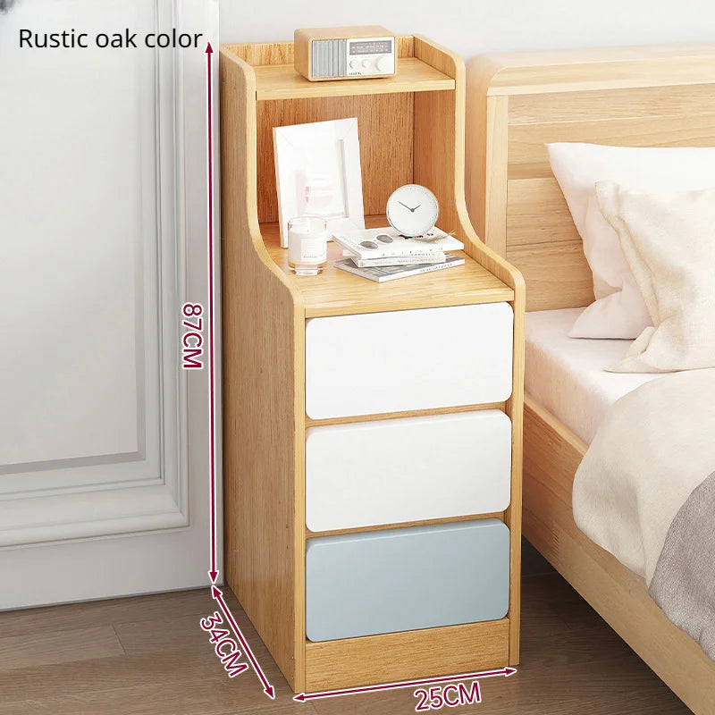 Wooden Mini Bedside Table with Drawer