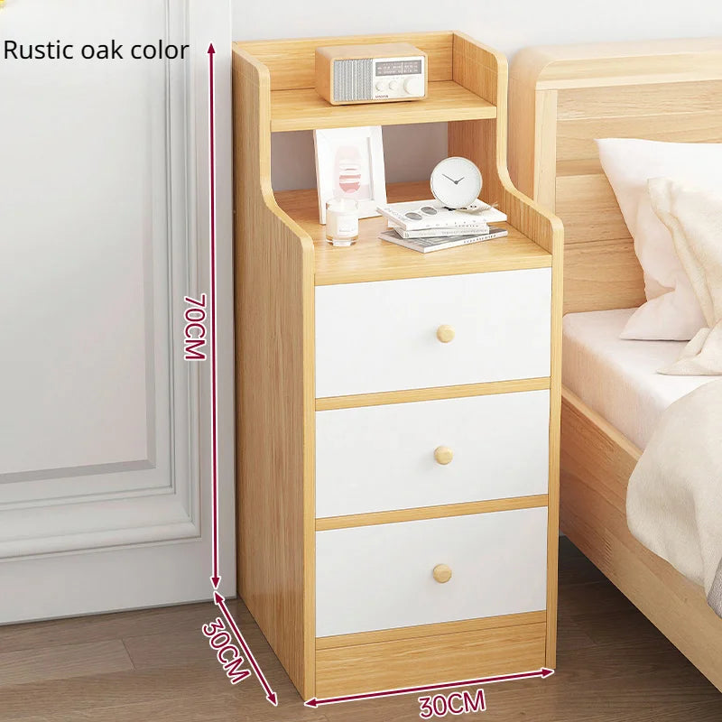Wooden Mini Bedside Table with Drawer