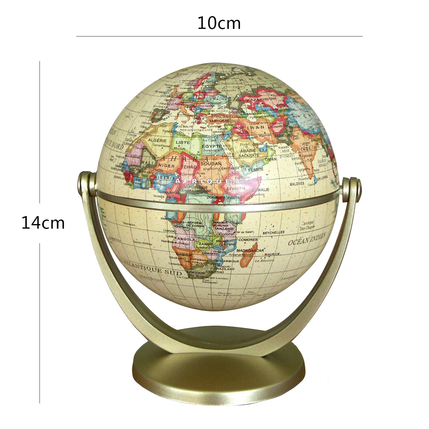 Desk mounted Globe for kid's study or office decor.
