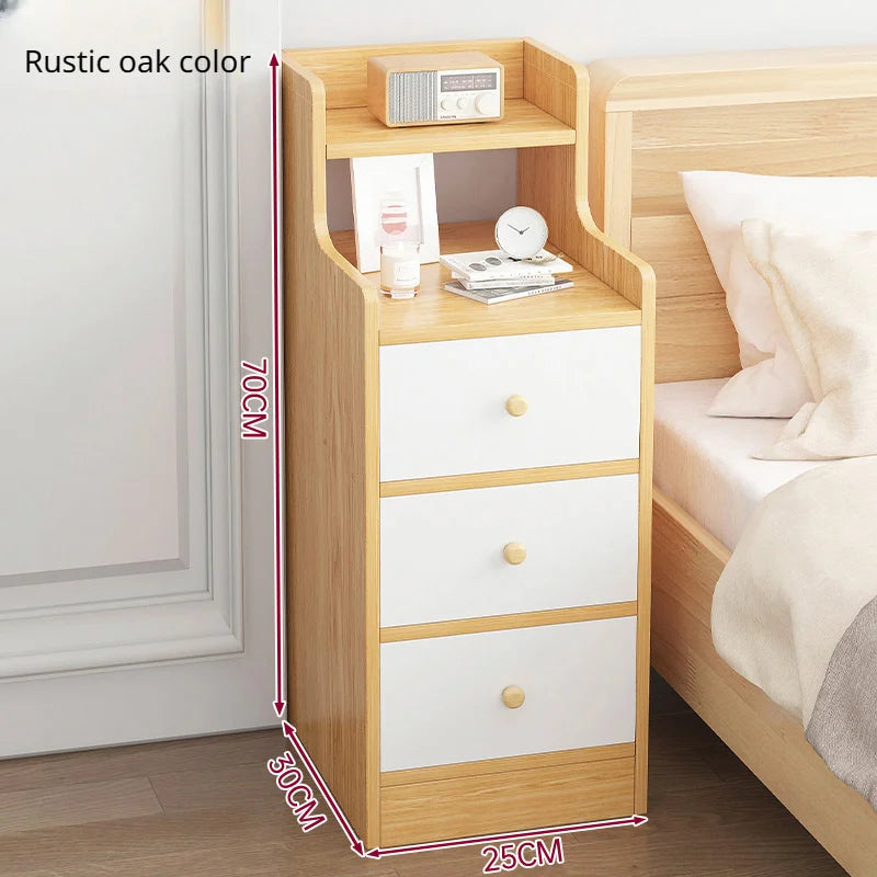 Wooden Mini Bedside Table with Drawer