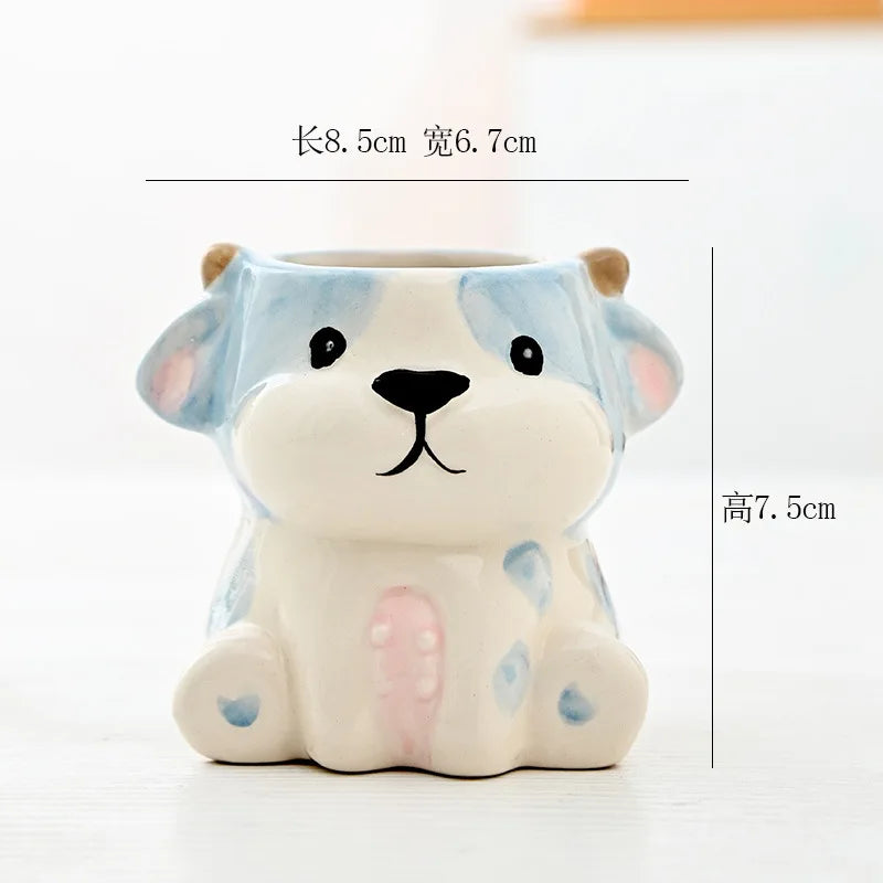 Cartoon Theme Tiny Ceramic Flower Pot