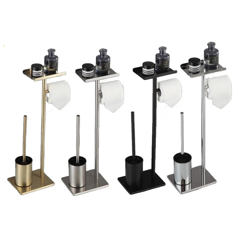 Floor Mounted Holder for Toilet Brush, Paper or Towel