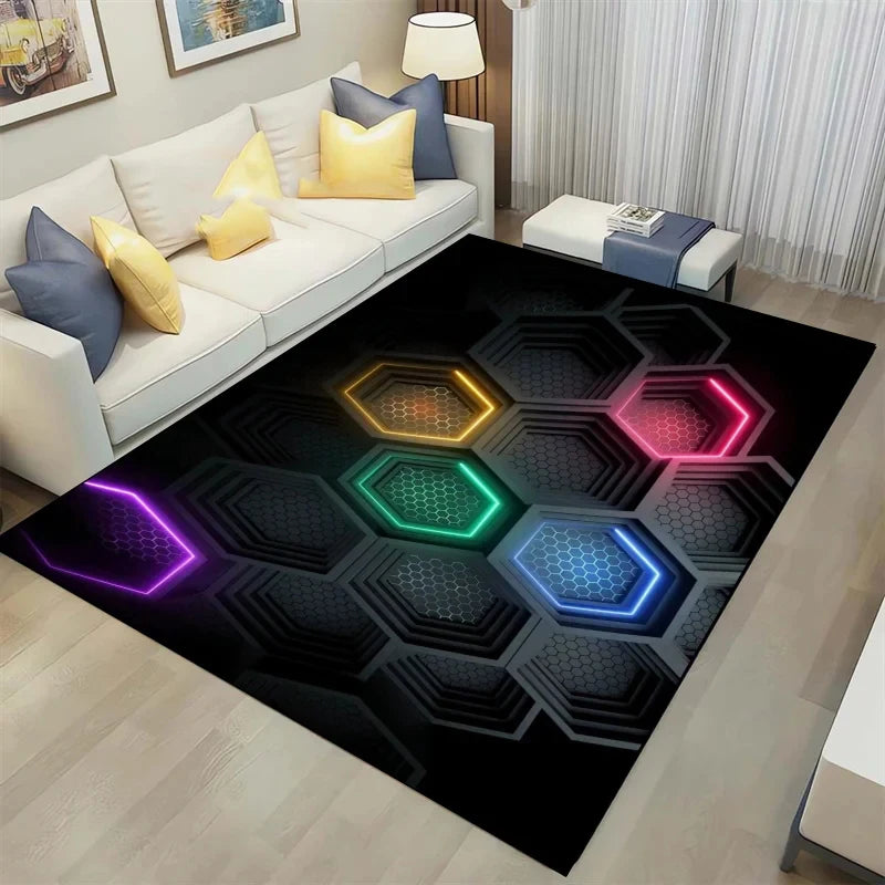 3D Geometrical Design Carpet