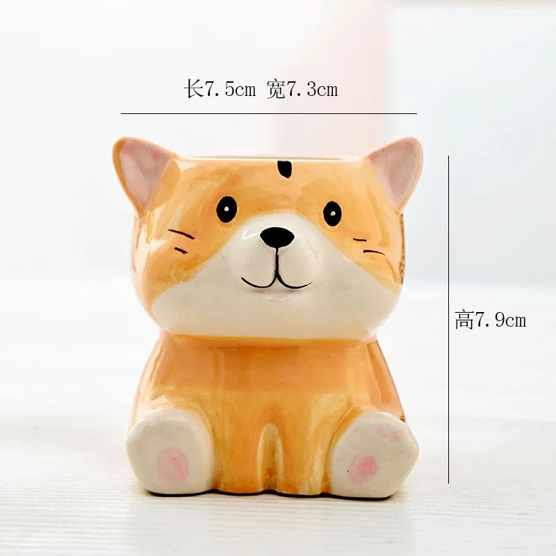 Cartoon Theme Tiny Ceramic Flower Pot