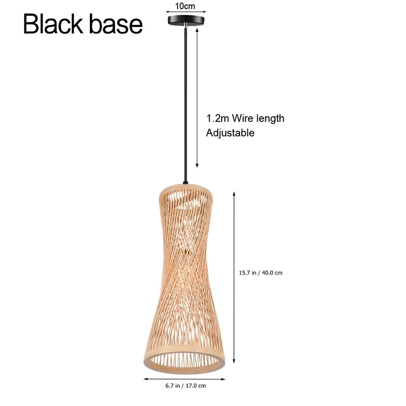Japanese Bamboo Rattan Woven Ceiling Hanging Light