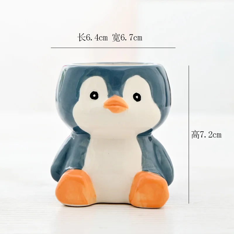 Cartoon Theme Tiny Ceramic Flower Pot